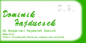 dominik hajducsek business card